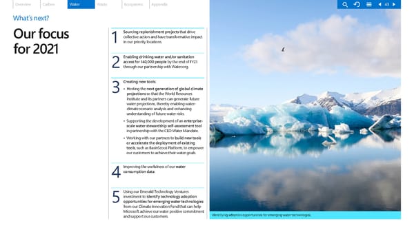 Microsoft Environmental Sustainability Report 2020 - Page 43